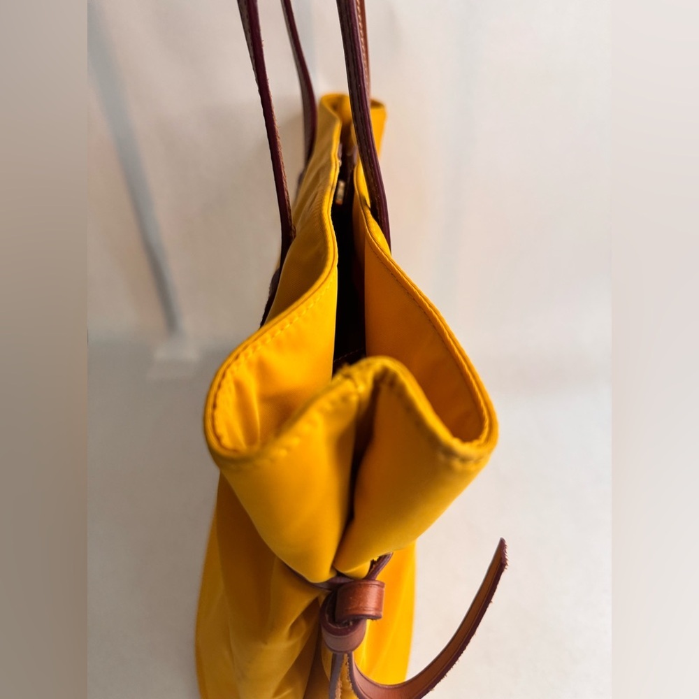 EUC Dooney & Bourke Victoria Nylon Shopper Tote in Mustard - Picture 5 of 11